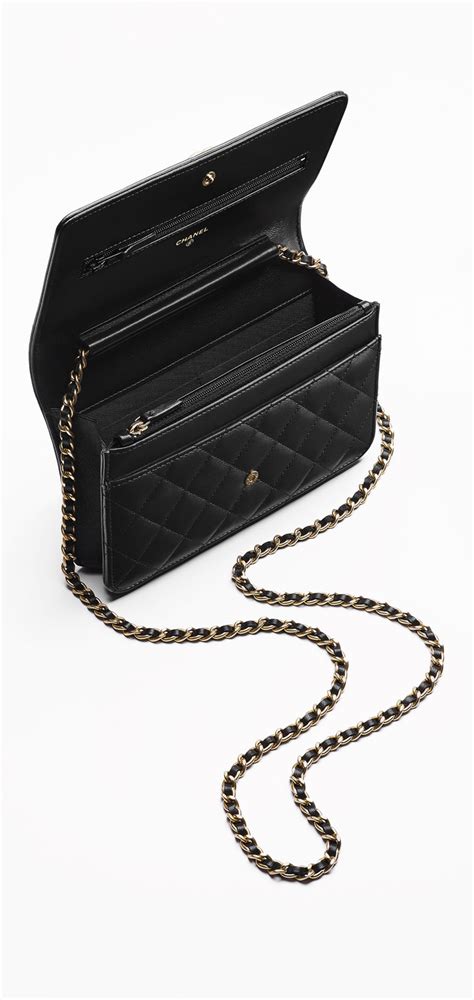 chanel boy wallet on a chain 2015|Chanel classic wallet on chain.